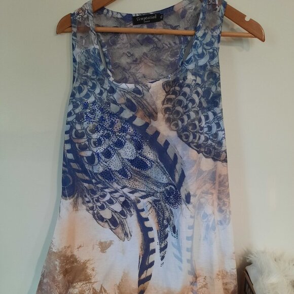 Temptation Italy XL blouse. Semi sheer. Lightweight - Picture 1 of 5